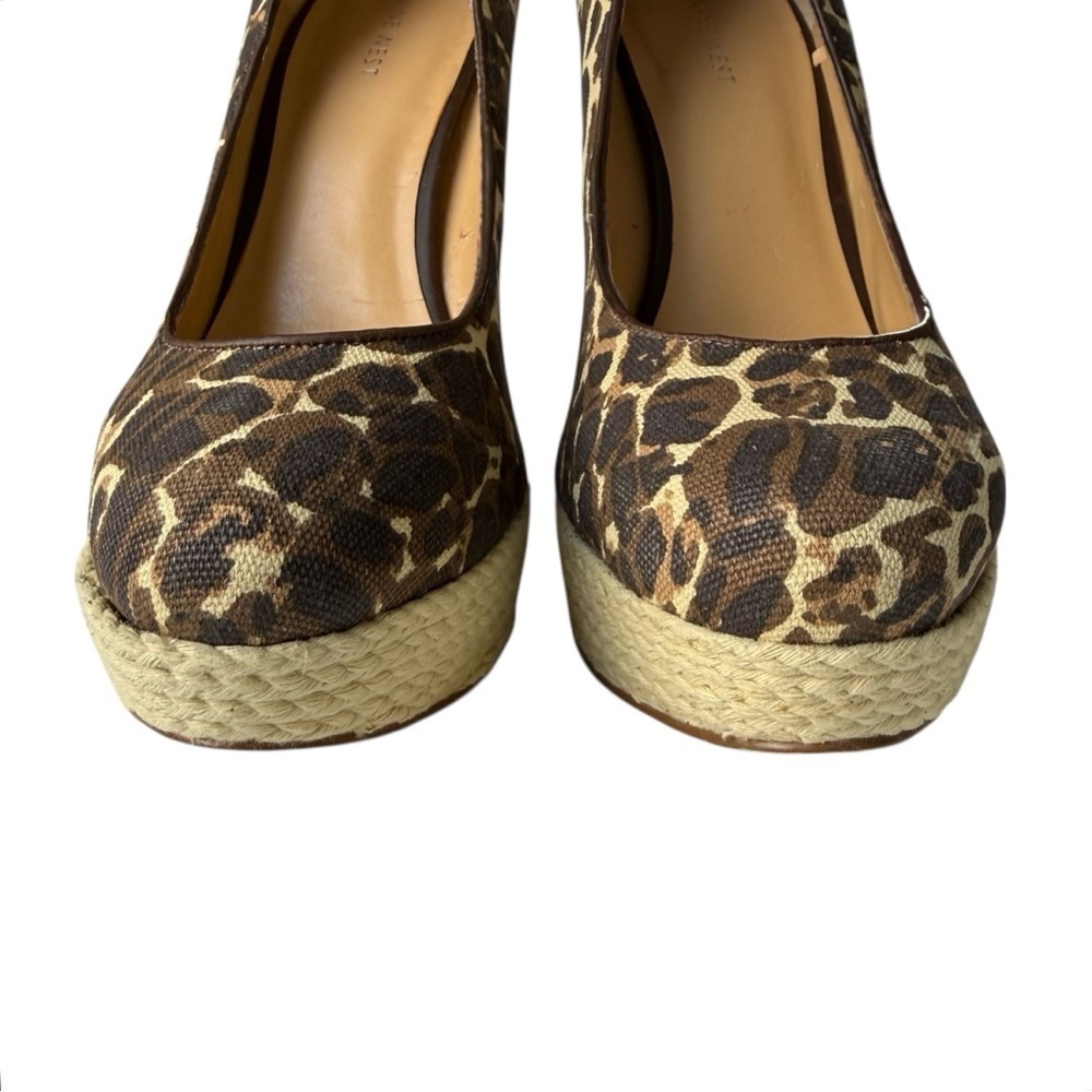 Nine West Guendao Leopard Espadrille Platform Pumps High Heel Women’s Size 9 M - Picture 6 of 13